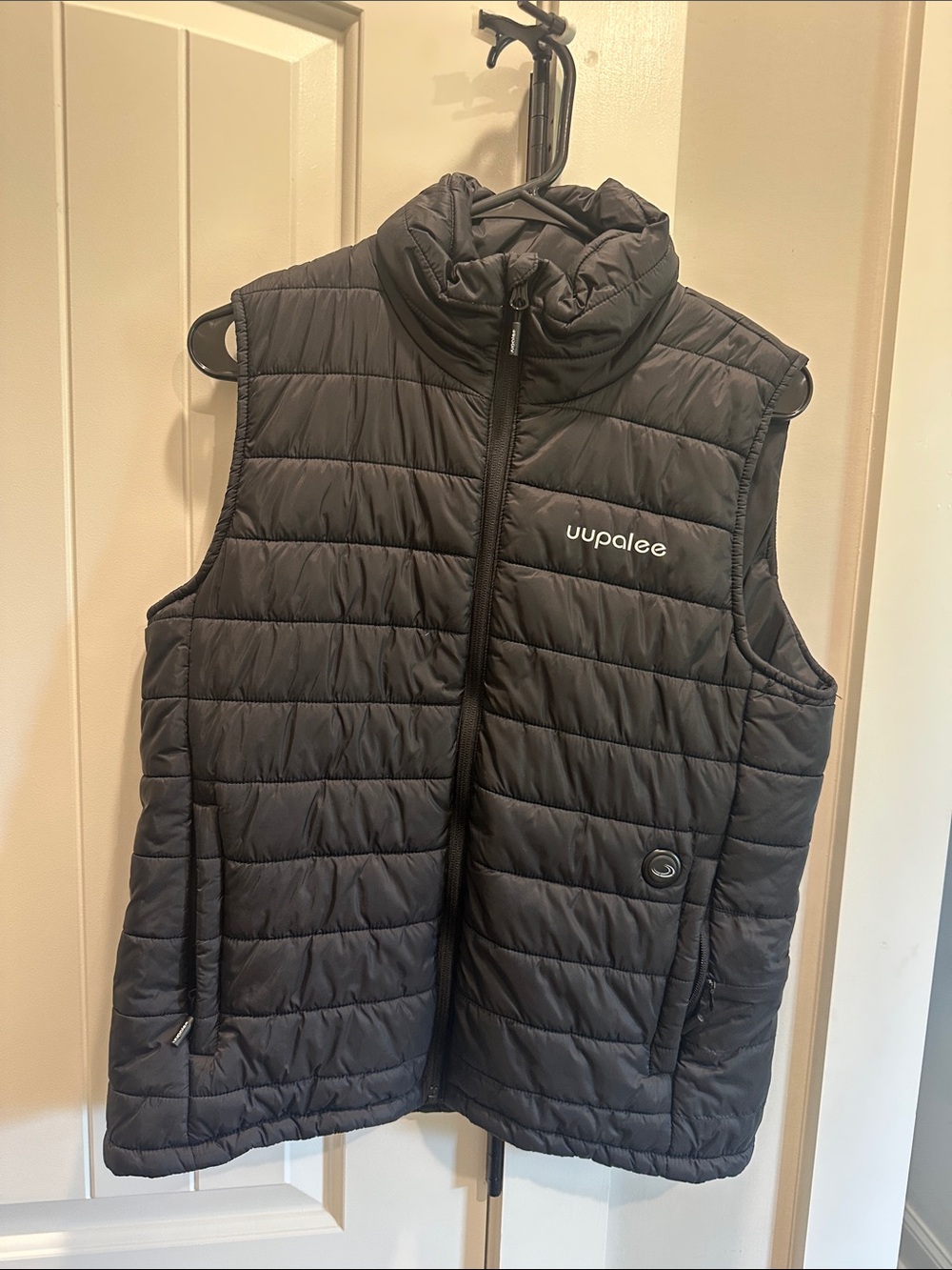 Uupalee Women's Black Quilted Puffer Heating Vest with Charging Battery
